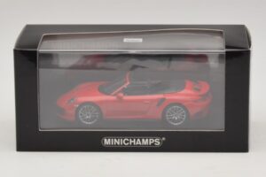 Porsche 911 991.1 Turbo S Cabriolet Rood Minichamps 1:43 410067180 Metaal — afbeelding 5 van 5