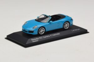 Porsche 911 991.2 Carrera 4 Cabriolet Blauw Minichamps 1:43 410067232 Metaal — afbeelding 2 van 5