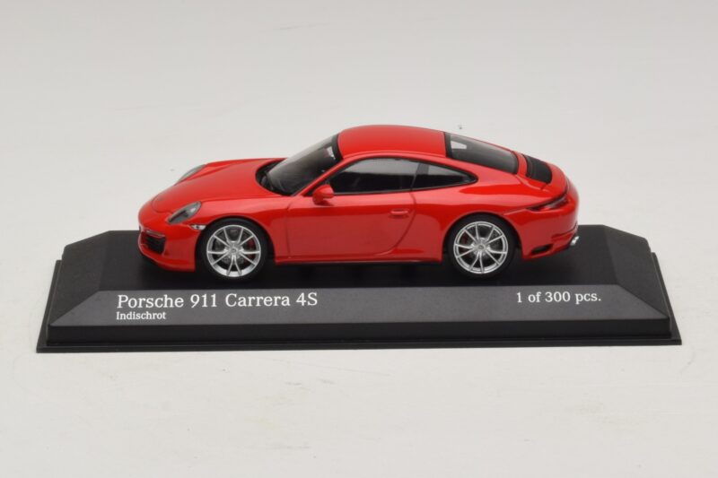 Porsche 911 991.2 Carrera 4S Rood Minichamps 1:43 410067240 Metaal