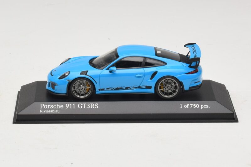 Porsche 911 991 GT3 RS Blauw Minichamps 1:43 410063222 Metaal