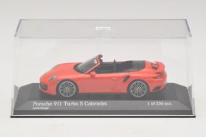 Porsche 911 991 Turbo S Cabriolet Oranje Minichamps 1:43 410067181 Metaal — afbeelding 4 van 5