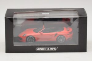 Porsche 911 991 Turbo S Cabriolet Oranje Minichamps 1:43 410067181 Metaal — afbeelding 5 van 5