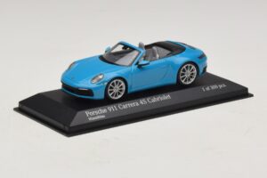 Porsche 911 992 Carrera 4S Cabriolet Blauw Minichamps 1:43 410069332 Metaal — afbeelding 2 van 5