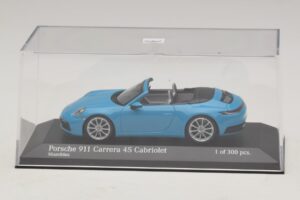 Porsche 911 992 Carrera 4S Cabriolet Blauw Minichamps 1:43 410069332 Metaal — afbeelding 4 van 5