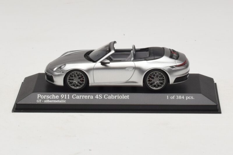 Porsche 911 992 Carrera 4S Cabriolet Zilver Minichamps 1:43 410069330 Metaal