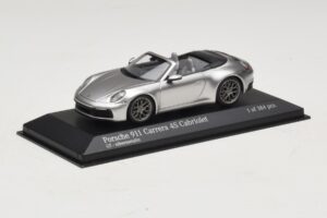 Porsche 911 992 Carrera 4S Cabriolet Zilver Minichamps 1:43 410069330 Metaal — afbeelding 2 van 5