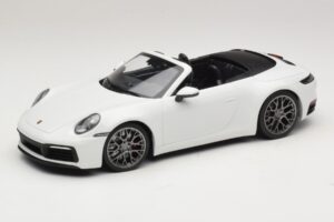 Porsche 911 992 Carrera 4S Cabriolet Wit Minichamps 1:18 155067330 Metaal