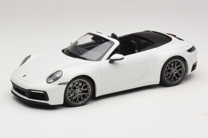 Porsche 911 992 Carrera 4S Cabriolet Wit Minichamps 1:18 155067330 Metaal