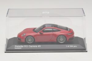 Porsche 911 992 Carrera 4S Rood Minichamps 1:43 410069321 Metaal — afbeelding 4 van 5