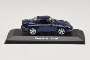 Porsche 911 993 Turbo Blue Metallic Maxichamps 1:43 940069201 Metaal
