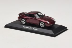Porsche 911 993 Turbo Rood Metallic Maxichamps 1:43 940069200 Metaal — afbeelding 3 van 5