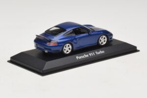 Porsche 911 996 Turbo Blue Metallic Maxichamps 1:43 940069301 Metaal — afbeelding 2 van 5