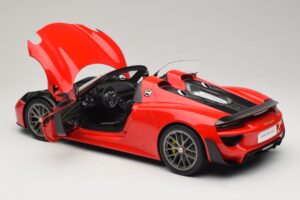 Porsche 918 Spyder Weissach Package Guards Red AUTOart 1:12 12122 Metaal — afbeelding 5 van 8