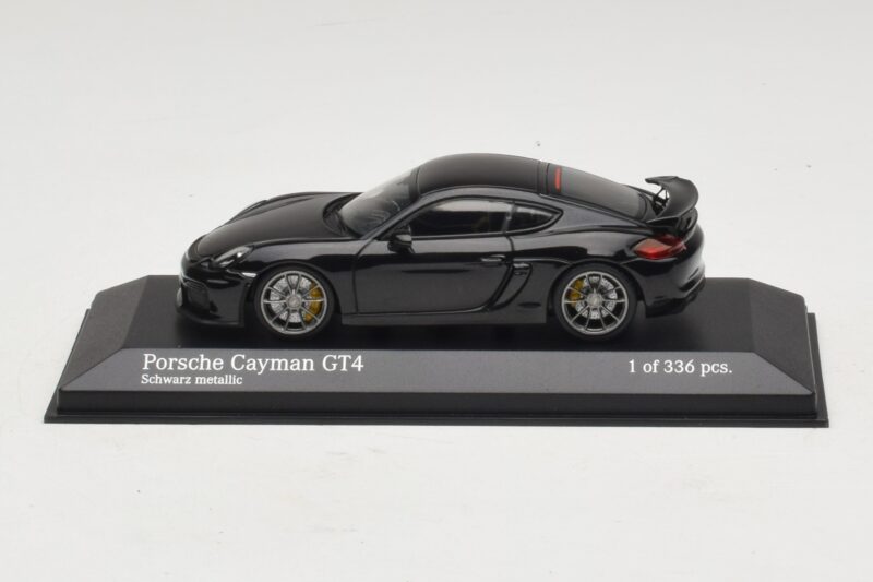 Porsche Cayman GT4 981 Black Metallic Minichamps 1:43 410066121 Metaal