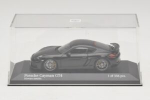Porsche Cayman GT4 981 Black Metallic Minichamps 1:43 410066121 Metaal — afbeelding 4 van 5