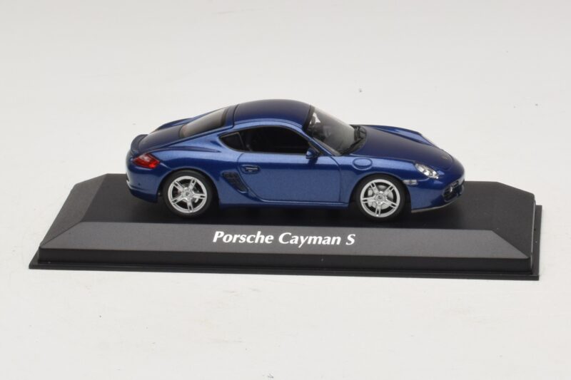 Porsche Cayman S 987 Blauw Metallic Maxichamps 1:43 940065621 Metaal