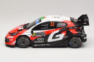 Toyota GR Yaris Rally1 #33 E. Evans / S. Martin Rally Monte Carlo 2026 IXO 1:18 18RMC269B Metaal — afbeelding 3 van 6