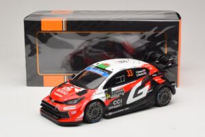 Toyota GR Yaris Rally1 #33 E. Evans / S. Martin Rally Monte Carlo 2026 IXO 1:18 18RMC269B Metaal — afbeelding 6 van 6