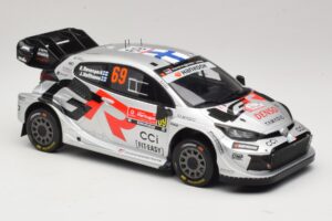 Toyota GR Yaris Rally1 #69 K. Rovanpera / J. Halttunen Rally Portugal 2025 IXO 1:18 18RMC250B Metaal — afbeelding 4 van 6