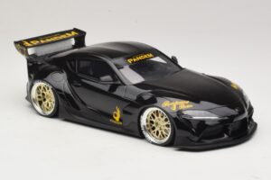 Toyota Supra GR A90 Pandem V1.0 Zwart TopSpeed 1:18 TS0307 Hars — afbeelding 4 van 6