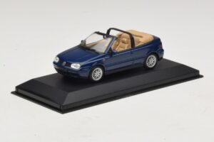 Volkswagen Golf Mk4 Cabriolet Blauw Dealer Editie Minichamps 1:43 GOLF005 Metaal — afbeelding 2 van 5