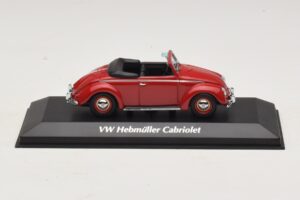 Volkswagen Hebmuller Cabriolet Rood Maxichamps 1:43 940052131 Metaal
