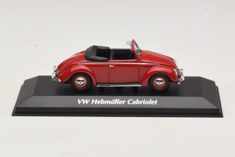 Volkswagen Hebmuller Cabriolet Rood Maxichamps 1:43 940052131 Metaal